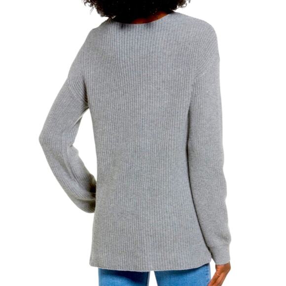 BP Gray Plunging V-Neckline Sweater, Size Small - Picture 2 of 10